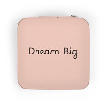 Load image into Gallery viewer, Compact Jewelry Travel Case – 'Dream Big' Portable Organizer for Rings, Earrings &amp; Necklaces