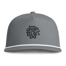 Load image into Gallery viewer, Sunwashed Rope Cap — 'Dream Plan Do' Vintage Rope-Trim Baseball Hat