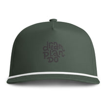 Load image into Gallery viewer, Sunwashed Rope Cap — 'Dream Plan Do' Vintage Rope-Trim Baseball Hat