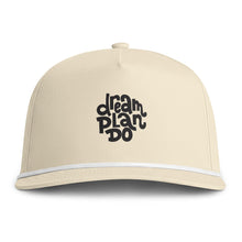 Load image into Gallery viewer, Sunwashed Rope Cap — 'Dream Plan Do' Vintage Rope-Trim Baseball Hat