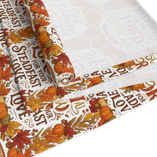 Load image into Gallery viewer, Autumn Blessings Table Runner — "The Lord is Good, His Steadfast Love" Fall Decor