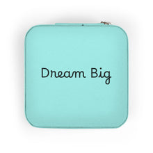 Load image into Gallery viewer, Compact Jewelry Travel Case – 'Dream Big' Portable Organizer for Rings, Earrings &amp; Necklaces