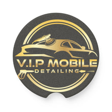Load image into Gallery viewer, VIP Mobile Detailing Soapstone Car Coaster – Luxury Car Coaster for Cup Holders