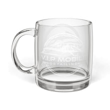 Load image into Gallery viewer, Engraved Glass Coffee Mug — 12.25 oz Custom Logo or Name