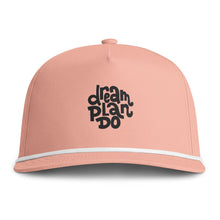 Load image into Gallery viewer, Sunwashed Rope Cap — 'Dream Plan Do' Vintage Rope-Trim Baseball Hat