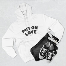 Load image into Gallery viewer, Put On Love Hoodie — Inspirational Christian Graphic Pullover
