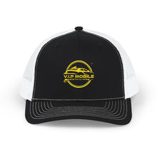 Load image into Gallery viewer, Embroidered Trucker Cap — VIP Mobile Detailing Logo Snapback