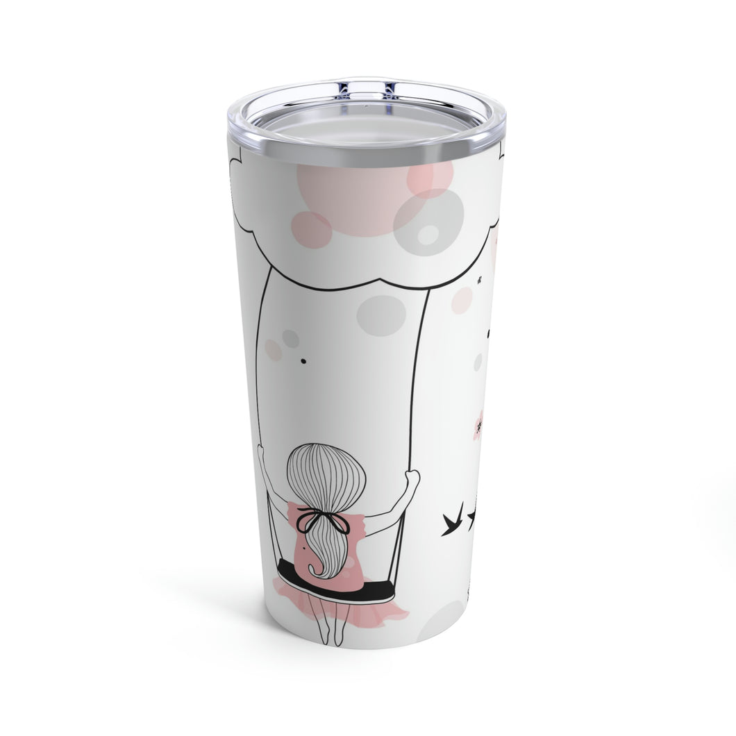 Dream Big & Girl on Swing-Tumbler 20oz
