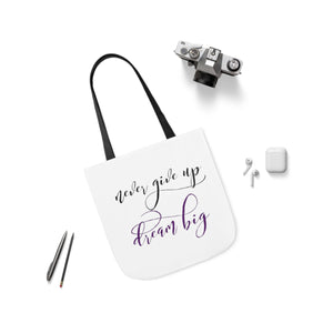 Polyester Canvas Tote Bag-Never GIve Up