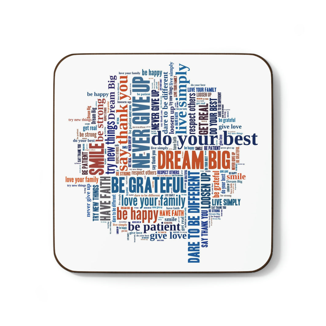 Dream Big-Hardboard Back Coaster